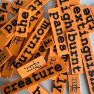 Spooky Orange Set - Bundle of 3 Spooky Orange & Black Word Block Sets